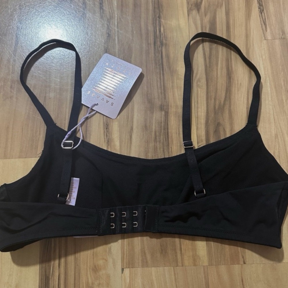 NWT Savage X Fenty Savage Xssence Scoop Black Bra 1X V22